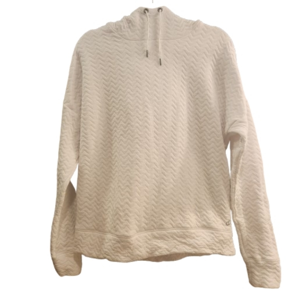 Spaulding Chevron Pattern Brushed Knit Hoodie Sweatshirt | Size Large